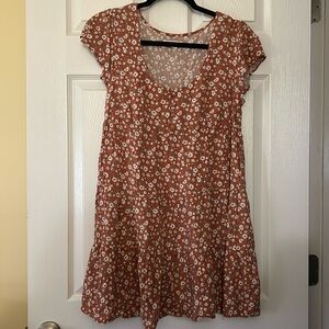 Orange Floral Sundress